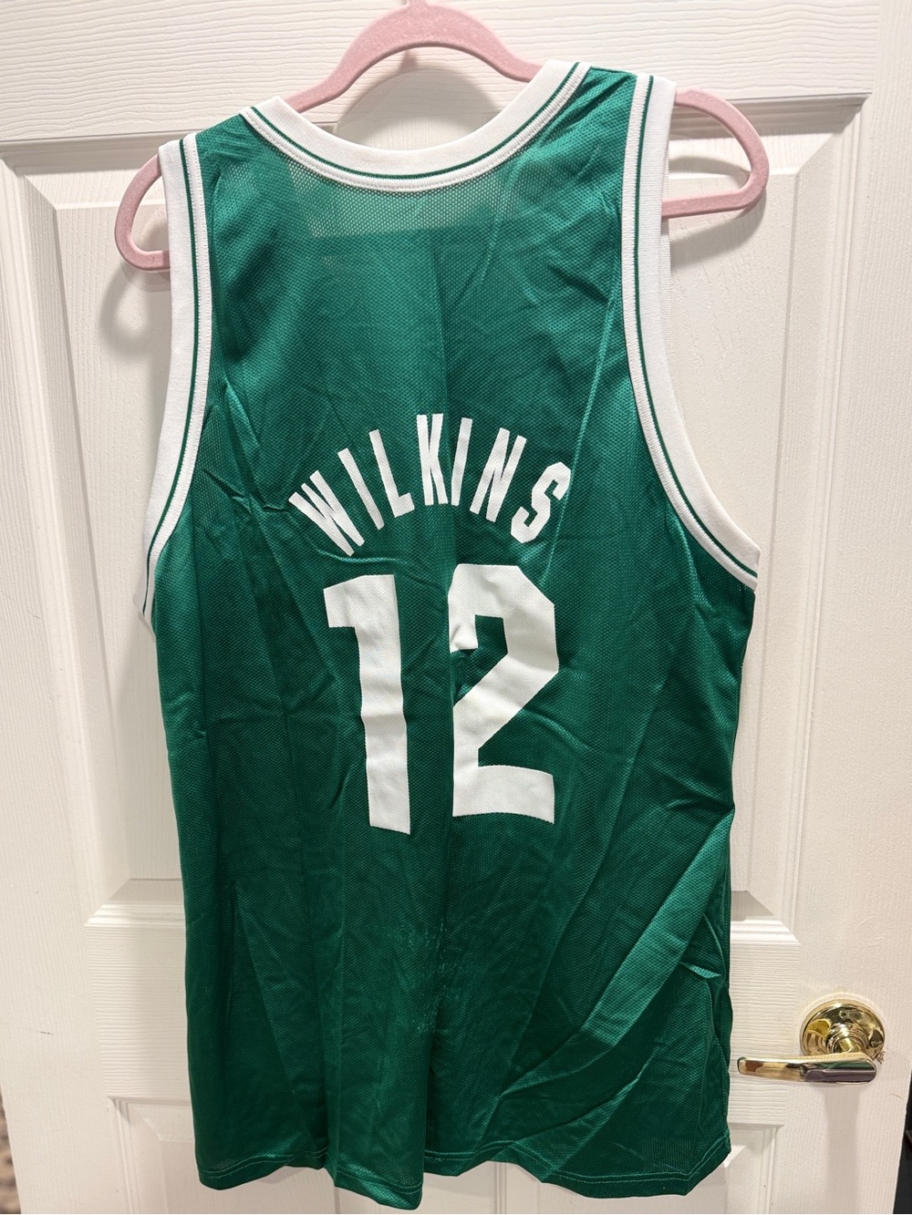 Vintage 1994 1995 Dominique Wilkins 12 Boston Celtics Champion Jersey Size 48-XL - Picture 6 of 7